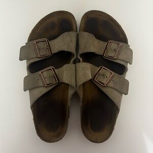 Birkenstock Green Suede Sandals